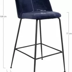 Tuotemerkit Lausanne Baarijakkara - Sininen/musta 12 Tuotemerkit Lausanne Baarijakkara - Sininen/musta -Keittiö- ja ruokapöytätuolit Försäljningsbutik 5fe9b48799816b454b4262fcab95928a05