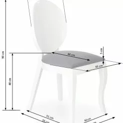 Tuotemerkit Cristel-tuoli - Valkoinen (korkeakiiltävä) / Harmaa (kangas) 7 Tuotemerkit Cristel-tuoli - Valkoinen (korkeakiiltävä) / Harmaa (kangas) -Keittiö- ja ruokapöytätuolit Försäljningsbutik 641c2b363015dae00f0a2fe96064e8a58b