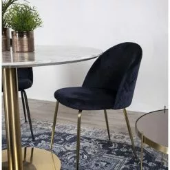 Tuotemerkit Geneve Ruokapöydän Tuoli - Sininen/messinki -Keittiö- ja ruokapöytätuolit Försäljningsbutik 642f5327b36c4f78d576d6040f0eb83ae5