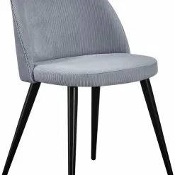 Tuotemerkit Ruokatuoli Zeus - Musta / Vaaleanharmaa Manchester