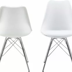 Tuotemerkit Eris Tuoli - Valkoinen / Kromi -Keittiö- ja ruokapöytätuolit Försäljningsbutik 6e9f80a15c604034c512391b6c342ef1f1