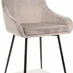 Tuotemerkit Albi Ruokapöydän Tuoli - Vaaleanharmaa Sametti