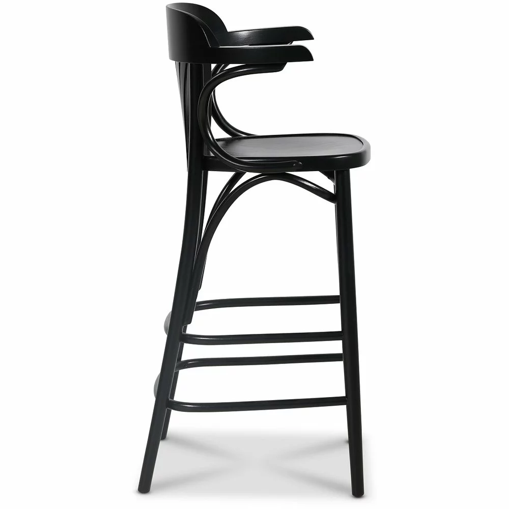 Tuotemerkit Taivepuinen Baarituoli No 135 - Musta 4 Tuotemerkit Taivepuinen Baarituoli No 135 - Musta - Bild 2