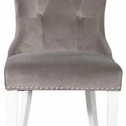 Tuotemerkit Ingrid Ruokatuoli - Harmaa Sametti / Valkoiset Jalat -Keittiö- ja ruokapöytätuolit Försäljningsbutik 76e7096d984897e69e34d538b758841723