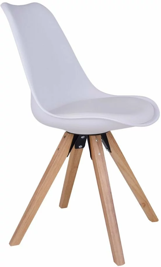 Tuotemerkit Bergen Ruokailutuoli - Valkoinen/luonnollinen 4 Tuotemerkit Bergen Ruokailutuoli - Valkoinen/luonnollinen - Bild 2