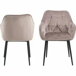 Tuotemerkit Brooke Nojatuoli - Puuteri Pinkki/musta -Keittiö- ja ruokapöytätuolit Försäljningsbutik 7de811135994eafc7c88aa074468fec1d5