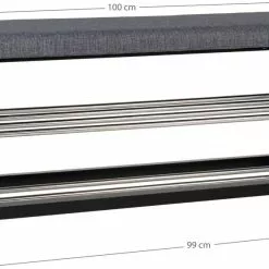 Tuotemerkit Padova Penkki Hyllyllä - Harmaa/musta 11 Tuotemerkit Padova Penkki Hyllyllä - Harmaa/musta -Keittiö- ja ruokapöytätuolit Försäljningsbutik 8554dc05c67be6a423777545793c3a24b3