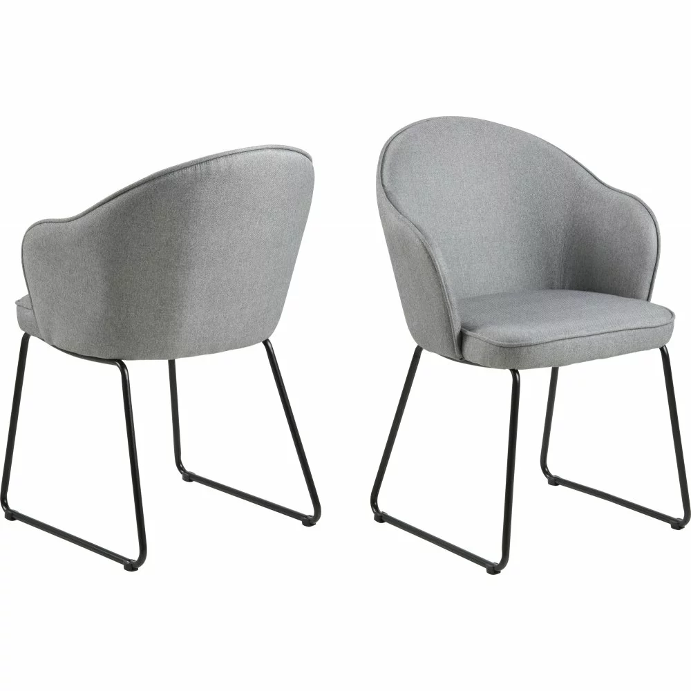 Tuotemerkit Mitzie-nojatuoli - Vaaleanharmaa/musta 3 Tuotemerkit Mitzie-nojatuoli - Vaaleanharmaa/musta