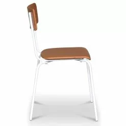 Tuotemerkit Cliff-tuoli - Valkoinen/ruskea -Keittiö- ja ruokapöytätuolit Försäljningsbutik 8c8d0fc50a3d6842161df9e5927bab008b