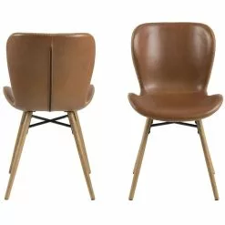 Tuotemerkit Batilda Ruokatuoli - Ruskea Vintage PU -Keittiö- ja ruokapöytätuolit Försäljningsbutik 8c94d83ca34629e42d25cc3e240b6405d1