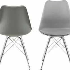 Tuotemerkit Eris-ruokatuoli - Harmaa/kromi -Keittiö- ja ruokapöytätuolit Försäljningsbutik 981c813a0e5808c6cba9c88acaabb8d3a0