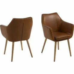 Tuotemerkit Nora Nojatuoli - Ruskea PU/tammi