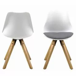 Tuotemerkit Dima Ruokapöydän Tuoli - Valkoinen/harmaa -Keittiö- ja ruokapöytätuolit Försäljningsbutik a23a96723fd2052f218fe338504286e04f