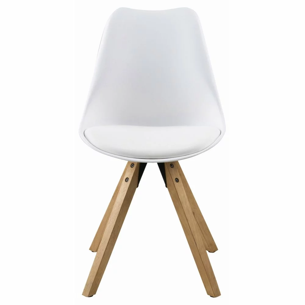 Tuotemerkit Dima Ruokapöydän Tuoli - Valkoinen PU/kumipuu 5 Tuotemerkit Dima Ruokapöydän Tuoli - Valkoinen PU/kumipuu - Bild 3