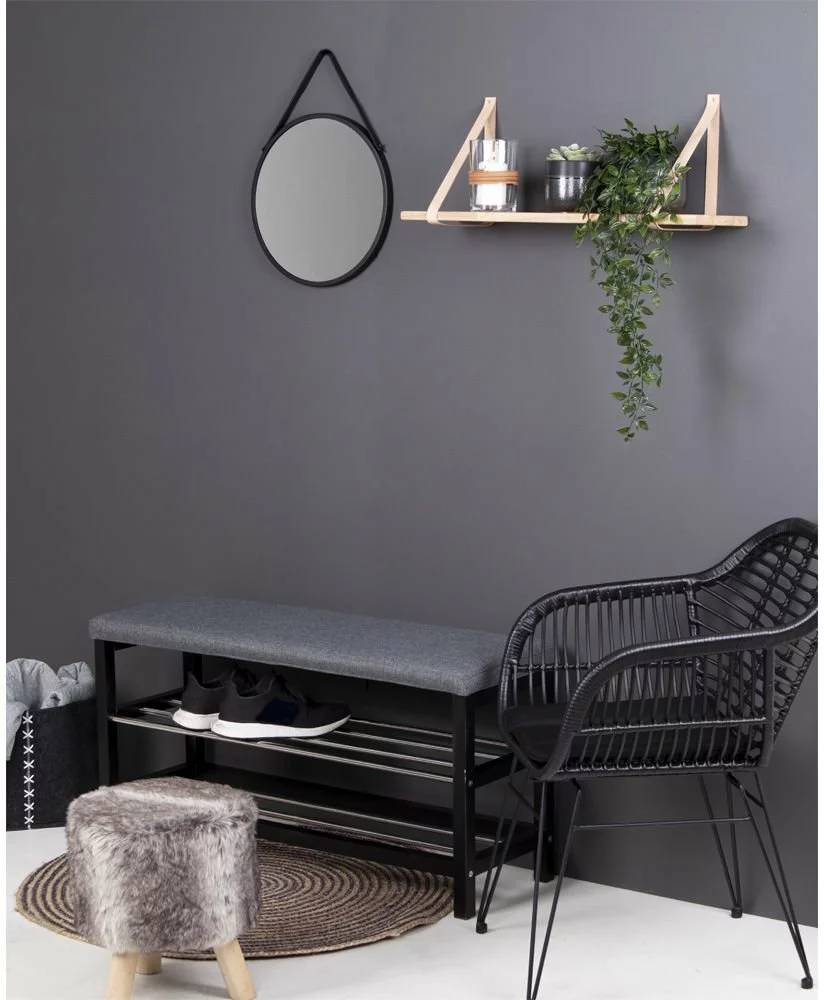 Tuotemerkit Padova Penkki Hyllyllä - Harmaa/musta 7 Tuotemerkit Padova Penkki Hyllyllä - Harmaa/musta - Bild 5