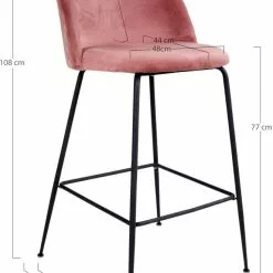 Tuotemerkit Lausanne Baarijakkara - Pinkki/musta -Keittiö- ja ruokapöytätuolit Försäljningsbutik a89518f7b64f1803768ccb9f2c0f323edc