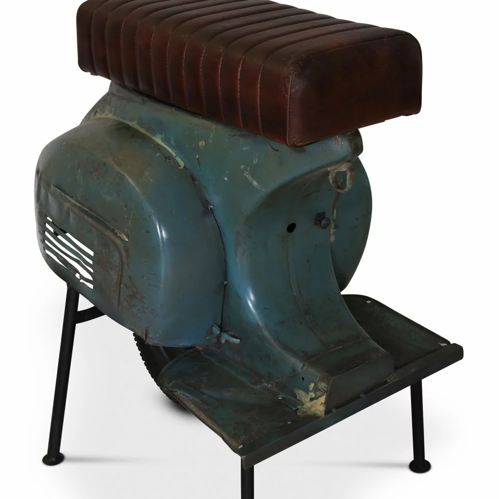 Tuotemerkit Skootterin Baarijakkara - Vintage Sininen / Ruskea 5 Tuotemerkit Skootterin Baarijakkara - Vintage Sininen / Ruskea - Bild 3