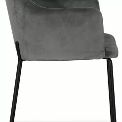 Tuotemerkit New Yorkin Nojatuoli - Tummanharmaa Sametti -Keittiö- ja ruokapöytätuolit Försäljningsbutik a969d4830b949bec11e1f5fa7c99d84efc