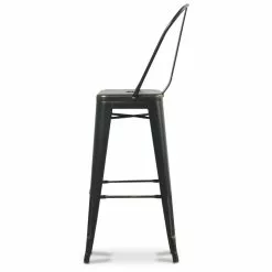 Tuotemerkit Industry- Baarijakkara Korkealla Takaosalla - Harjattu - Musta / Kulta -Keittiö- ja ruokapöytätuolit Försäljningsbutik aa4a7fd4e389c776e3875d6f3da2ab1747