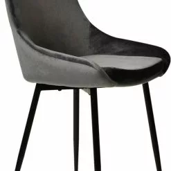 Framsida 25 Tuotemerkit Ruokapöydän Tuoli - Harmaa Sametti