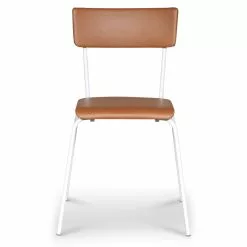 Tuotemerkit Cliff-tuoli - Valkoinen/ruskea -Keittiö- ja ruokapöytätuolit Försäljningsbutik b25dc881f543750fff435870e442571b63