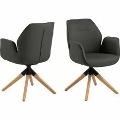 Tuotemerkit Aura-nojatuoli - Tummanharmaa/tammi