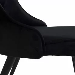 Tuotemerkit Zeus Tuoli - Musta Sametti -Keittiö- ja ruokapöytätuolit Försäljningsbutik b82cf85b10dbe322a163426c79fed04fcd