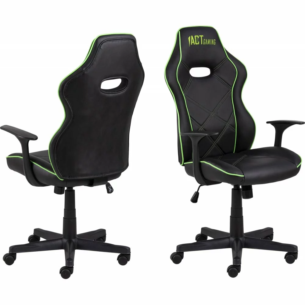 Tuotemerkit Vayne Työtuoli / Pelituoli - Musta/vihreä 4 Tuotemerkit Vayne Työtuoli / Pelituoli - Musta/vihreä - Bild 2