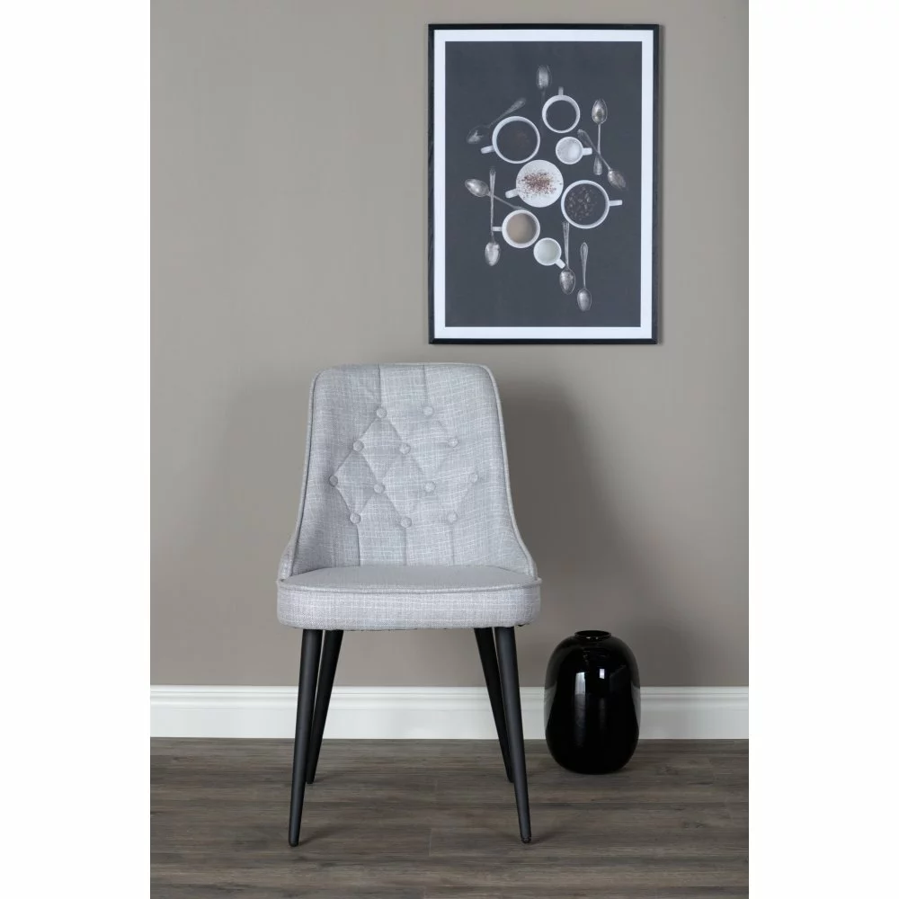 Tuotemerkit Alice Deluxe Ruokatuoli - Vaaleanharmaa/musta 4 Tuotemerkit Alice Deluxe Ruokatuoli - Vaaleanharmaa/musta - Bild 2