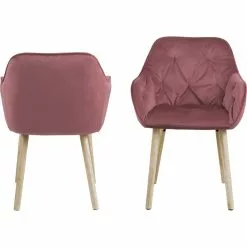 Tuotemerkit Brooke Nojatuoli - Pinkki/tammi -Keittiö- ja ruokapöytätuolit Försäljningsbutik d1c13c123f0b5433e51fb2ea3ce1f87a25