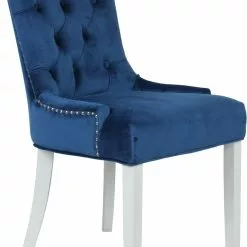 Tuotemerkit Tuva Decotique- Tuoli Kahvoilla - Sametti - Sininen