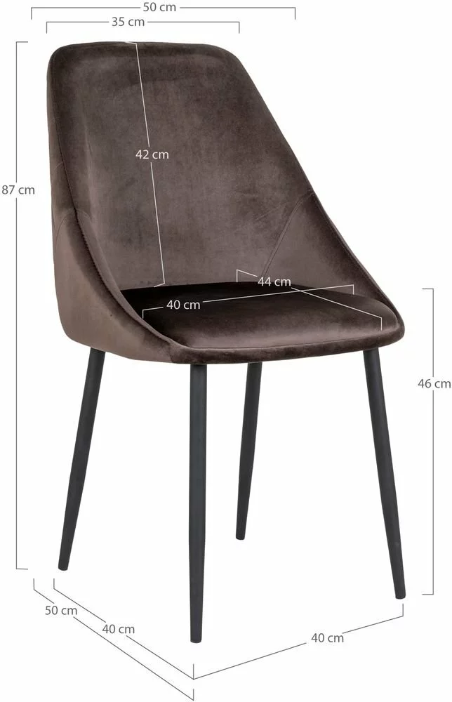 Tuotemerkit Porto Ruokapöydän Tuoli - Ruskea 7 Tuotemerkit Porto Ruokapöydän Tuoli - Ruskea - Bild 5