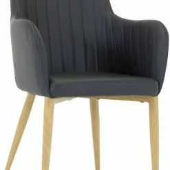 Tuotemerkit Nojatuoli Paolo - Tammi-imitaatio / Musta PU