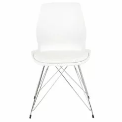 Tuotemerkit Shello-ruokatuoli - Valkoinen / Kromi