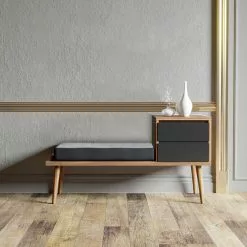 Tuotemerkit Rino-hallikalusteet - Pähkinä/antrasiitti -Keittiö- ja ruokapöytätuolit Försäljningsbutik dd4b00490fbfabd5e3e6ffc981dea25802