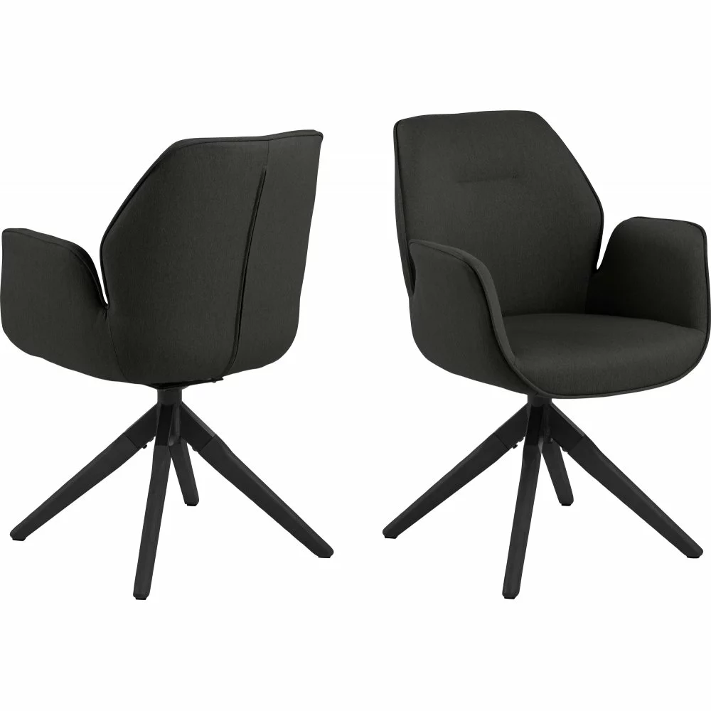 Tuotemerkit Aura-nojatuoli - Tummanharmaa/musta 4 Tuotemerkit Aura-nojatuoli - Tummanharmaa/musta - Bild 2