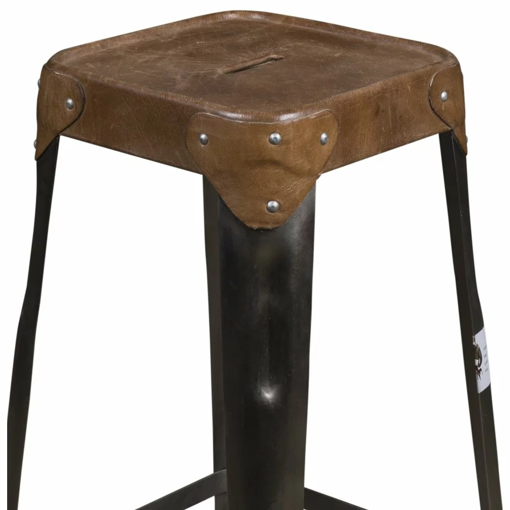 Tuotemerkit Karlskrona-baarituoli - Metalli/nahka 4 Tuotemerkit Karlskrona-baarituoli - Metalli/nahka - Bild 2