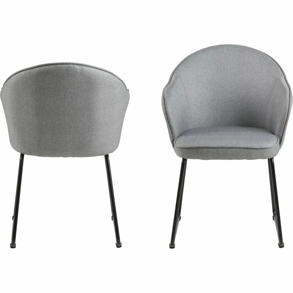 Tuotemerkit Mitzie-nojatuoli - Vaaleanharmaa/musta 5 Tuotemerkit Mitzie-nojatuoli - Vaaleanharmaa/musta - Bild 3