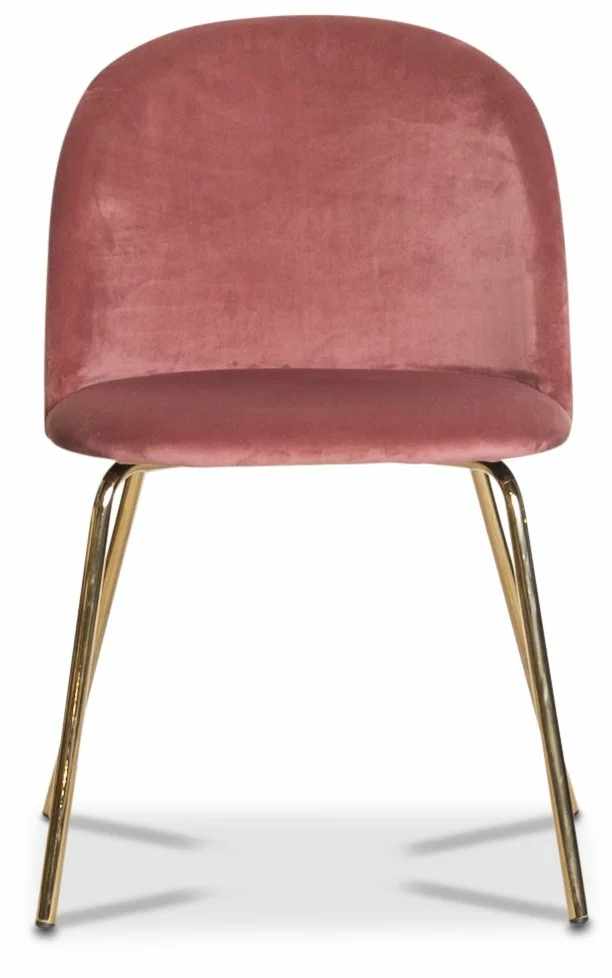Tuotemerkit Giovani Velvet -tuoli - Korallinvaaleanpunainen / Messinki 5 Tuotemerkit Giovani Velvet -tuoli - Korallinvaaleanpunainen / Messinki - Bild 3