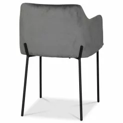 Tuotemerkit New Yorkin Nojatuoli - Tummanharmaa Sametti -Keittiö- ja ruokapöytätuolit Försäljningsbutik eb94cfbcc8194e72c7b1f9e9bf3d7ffb6b