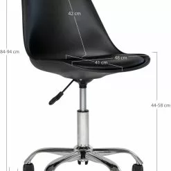 Tuotemerkit Stavanger Työtuoli - Musta/kromi -Keittiö- ja ruokapöytätuolit Försäljningsbutik ef021078f48b0c50f47b204065df7019cb