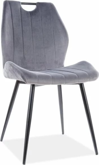 Tuotemerkit Bethlehem Ruokapöydän Tuoli - Harmaa Sametti 3 Tuotemerkit Bethlehem Ruokapöydän Tuoli - Harmaa Sametti
