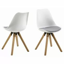 Tuotemerkit Dima Ruokapöydän Tuoli - Valkoinen/harmaa