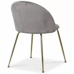 Tuotemerkit Art Velvet -tuoli - Vaaleanharmaa / Messinki -Keittiö- ja ruokapöytätuolit Försäljningsbutik f4ac27447e4e38640e5bbfa6abe9d63493