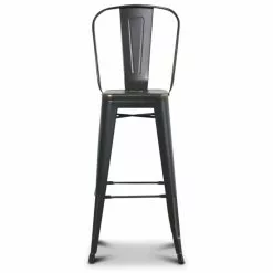 Tuotemerkit Industry- Baarijakkara Korkealla Takaosalla - Harjattu - Musta / Kulta -Keittiö- ja ruokapöytätuolit Försäljningsbutik f6de7d22e52726aad6cb041e508206c514