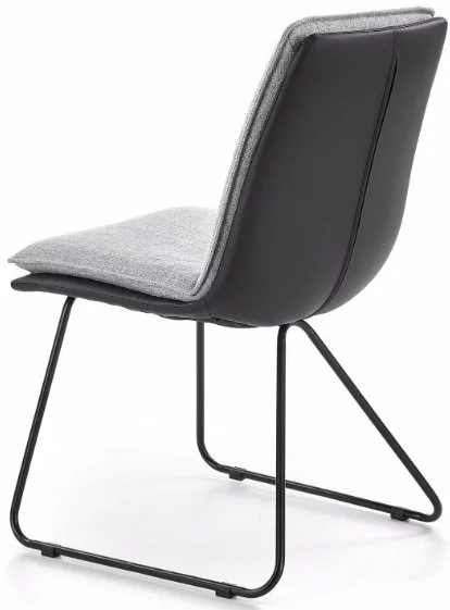 Tuotemerkit Veronika Ruokapöydän Tuoli - Vaaleanharmaa/musta (kangas/PU) 4 Tuotemerkit Veronika Ruokapöydän Tuoli - Vaaleanharmaa/musta (kangas/PU) - Bild 2