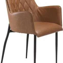 Tuotemerkit Rombo Tuoli Käsinojilla - Vaaleanruskea / Musta